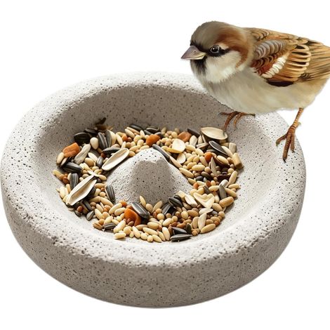 Mangeoire à oiseaux ponce portable stable en pierre ponce pour perroquet (1/5)