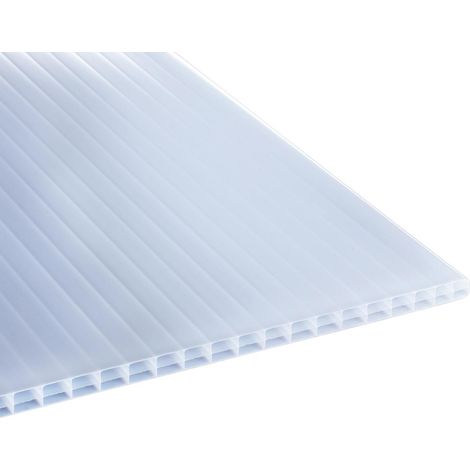 PC-Stegdreifachplatte 16 mm 980 x 2000 mm weiß-opal
