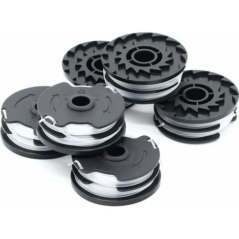 VURAHOME - Lot de 6 bobines de fil de rechange pour LIDL Parkside PRTA 20-Li A1, B2, C3, PRT 550 A1, A3, PRT 300 A1-2 x 4 m 1,6 mm débroussailleuse sans fil (1/5)