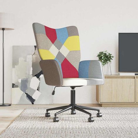 vidaXL Chaise de relaxation Patchwork Tissu (1/5)