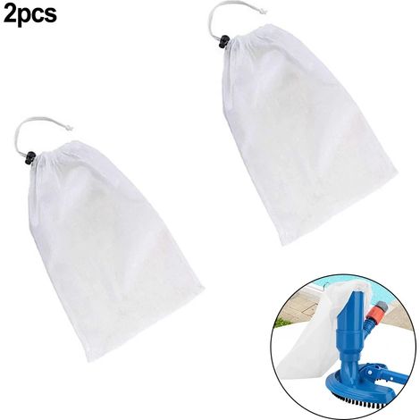 Sac d'aspiration pour aspirateur de piscine (1 pièce). Sac d'aspirateur avec tête d'aspiration à mailles fines. Ramasse-feuilles.