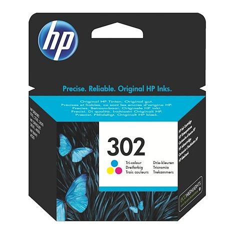 HP 302 Cartouche d’encre trois couleurs authentique (1/5)