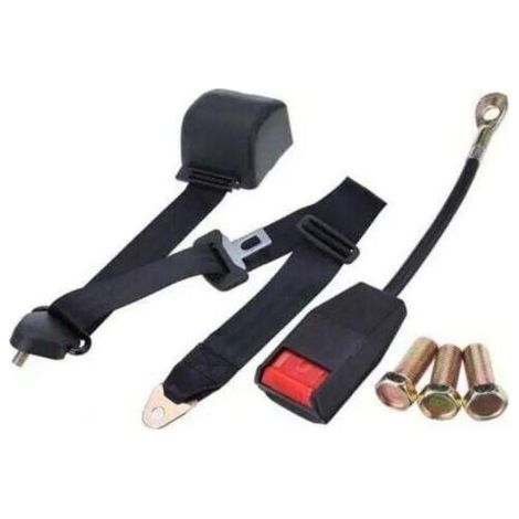 Ceinture de sécurité 3 points pour camion de voiture Ceinture de sécurité rétractable réglable universelle noire Facile à utiliser-- (1/5)