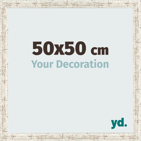 yd. - Cadre photo 50x50 - Blanc Vintage - MDF - Bologna (1/5)