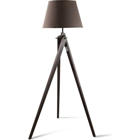 Gasoline - Lampadaire Trépied - Bois Pin - Abat-jour Coton & Polyester - Hauteur 150 Cm (1/5)