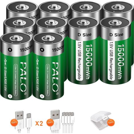 Batterie Lithium-ion Rechargeable, Chargement USB, Convient pour Réchaud à Gaz/Chauffe-eau (1/2)