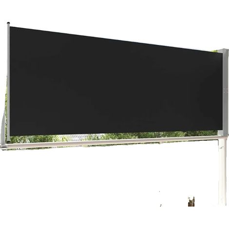 Toldo retráctil de 140 cm de ancho y 300 cm de largo, de tejido de poliéster, con sombra regulable, para montaje en pared o techo. (1/5)
