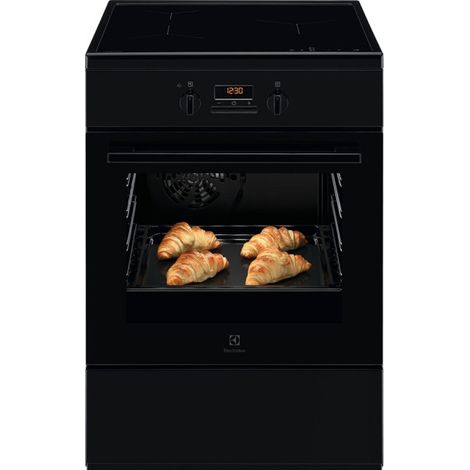 Electrolux – Cuisinière induction 60 cm – 3 foyers induction – Four multifonction chaleur tournante pulsée – Nettoyage catalyse – Classe énergétique A
