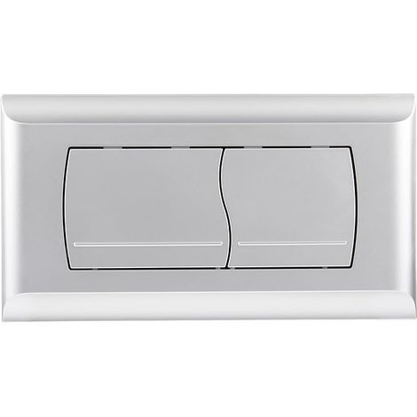 Plaque de Déclenchement pour Réservoir de Toilette, Compatible avec Twinline 30&UP130, Double Chasse d'Eau, avec Kit d'Installation et Vis de Montage Mat Argent (1/5)