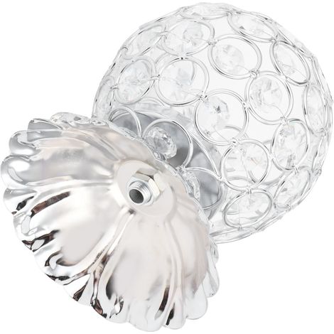 Porte-bougie en fer forgé plaqué avec ornement en cristal pour bougie électronique (1/5)
