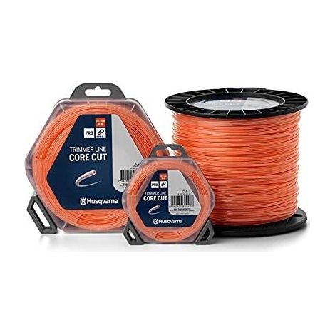 Husqvarna 597669222 - Hilo para desbrozadora (2,7 mm, 240 m), Color Naranja translúcido (1/3)