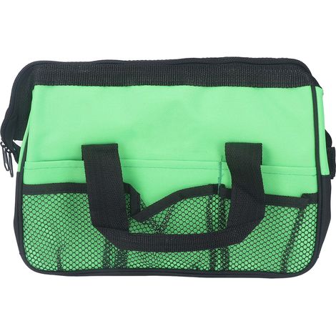 Sac à outils en tissu Oxford résistant, sac de rangement portable à plusieurs poches pour outils de réparation.