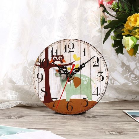 Horloge Murale Rétro en Bois Style Vintage - Décoration Maison et Bureau (1) (1/2)