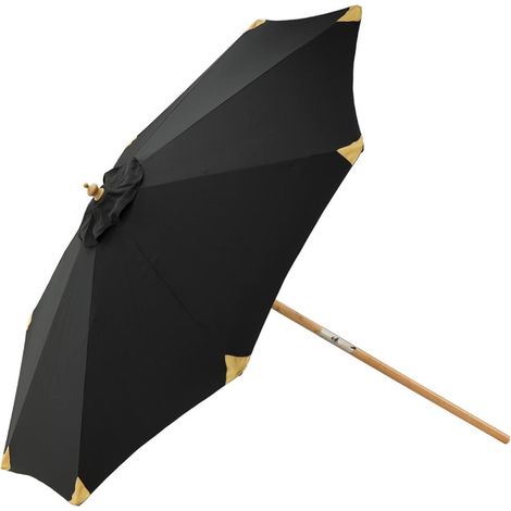 Parasol en Bois "Cerox" 270cm Noir (1/5)