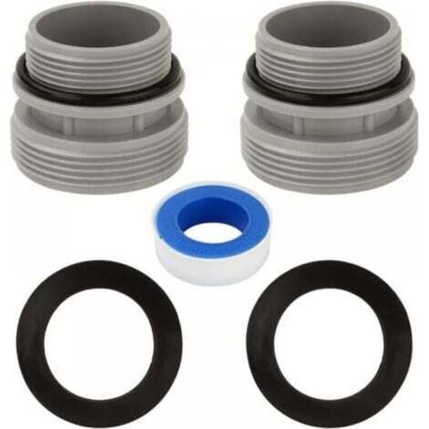 Adaptateur Tuyau Piscine 2 Pièces 4560 Raccord de Pompe à Piscine Connecteur de Tuyau de Piscines 40 mm à 1 1/2 Pouces Compatible Pompes à Filtration Intex et Coleman (1/5)