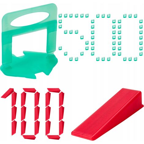 Système de nivellement de carreaux kit 500 clips 100 cales joint 2mm X-level (1/5)