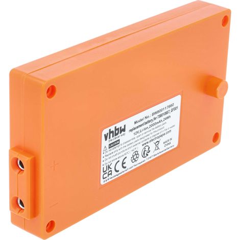 vhbw Akku kompatibel mit Gross Funk K2, SE889, SE889/K2, T24, T30, T31, T52, Vario Industrie-Funkfernsteuerung Fernbedienung (2000 mAh, 12 V, Li-Ion)