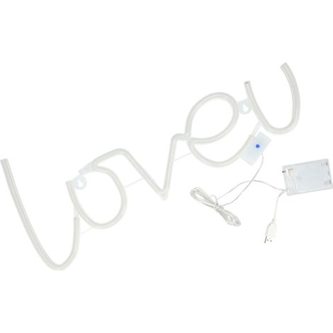 LOVEU Enseignes lumineuses LED néon colorées pour la décoration intérieure, les demandes en mariage et les décorations de fêtes - Lumière violette (1/5)