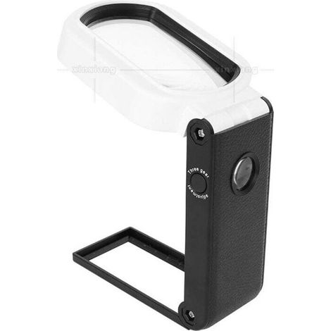 25x 10x Magnifying Glass with Light, 7 LED Lighted Magnifying Glass, Foldable Handheld Magnifier, Reading Magnifying Glass on Stand, Multifunctional Lighted Magnifier for Seniors, Kids, Jeweler, Readi (1/4)