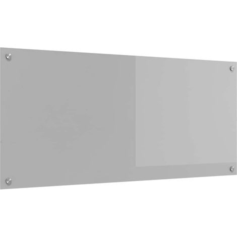 Paraschizzi da cucina moderno ed elegante 110 x 50 cm resistente al calore stile elegante vetro temperato grigio chiaro 020058480