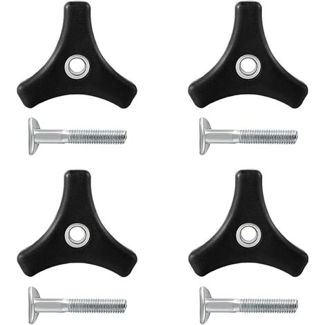 4 Pièces Boulons d'Écrou de Boutons de Poignée de Tondeuse à Gazon, Poignée Universelle de Tondeuse à Gazon Boulons de Rechange en Plastique pour Tondeuse à Gazon Tondeuse à Gazon Accessoires
