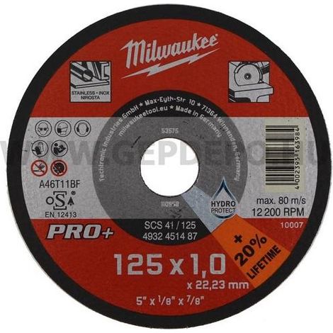 MILWAUKEE TARCZA M. 125x1mm PRO+ (200).