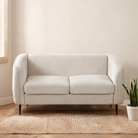 Canapé beige en velours coupé 100 polyester 160 x 76 x 72 cm (1/5)
