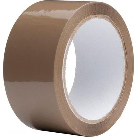 Rouleau de Ruban Adhésif Marron 48mm x 80m Ruban Adhésif d'emballage pour des Botes, des Envois, Déménagement (1/4)