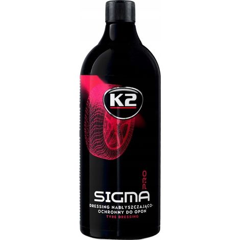 K2 SIGMA PRO 1L PEINTURE BRILLANCE PNEUS NOIR RÉNOVATION PLASTIQUE