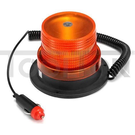 LAMPEGGIANTE GIROFARO LED12V BASE MAGNETICA MACCHINE AGRICOLE (1/5)