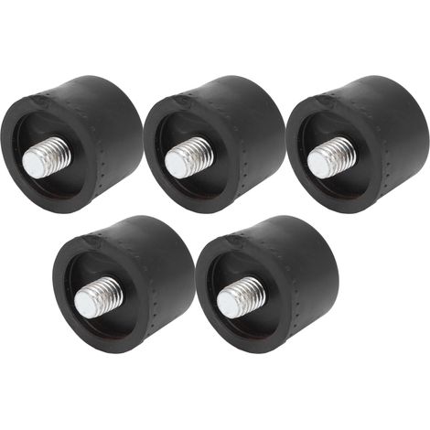 Lot de 5 embouts de marteau en caoutchouc noir, antidérapants et résistants à l'huile, pour usage domestique (Φ40 mm).