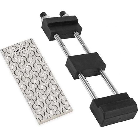 1 Support pour pierre à aiguiser, taille réglable, base antidérapante, grille durable, pour couteaux et outils (1/5)