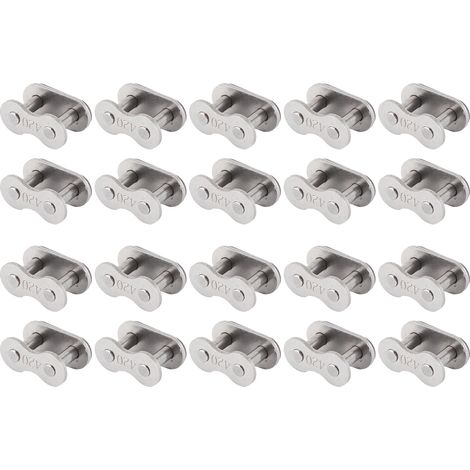 Kit de 20 maillons de chaîne 420 compatibles avec les mini-motos, motos tout-terrain et quads de 50 à 125 cm³. (1/5)