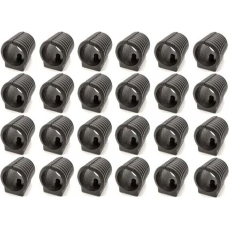 24 pièces Patins pour meubles Patins de Serrage de Tube de Chaise en Plastique Chaise en Plastique pour Pieds de Chaise en Forme de U Patins pour Pieds de Chaise à Attaches pour tubes ronds
