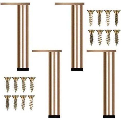 4 Pièces Pieds de Meuble Réglable 30cm Pied Canapé Moderne Pattes de Lits Doré Pieds Rechange pour Table Armoire (1/4)