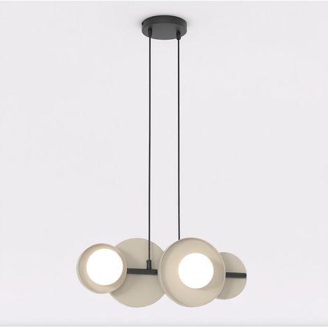 Lampada a sospensione Model in acciaio moka e vetro