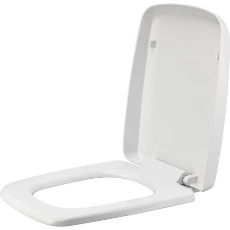 Abattant de WC, Abattant de WC Blanc Silencieux et, Installation Facile, Protège contre les Chocs et les Pincements de Doigts (1/5)
