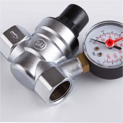 NALOOKAMIC DN20 reducteur de pression d'eau 3/4 pouce regulateur de pression eau avec manomètre (1/3)
