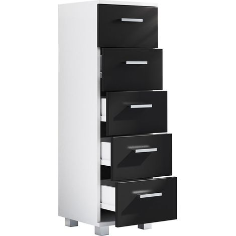 Meubles de salle de bain tiroirs commode Zalo M 90x30x30 - VCM (1/5)