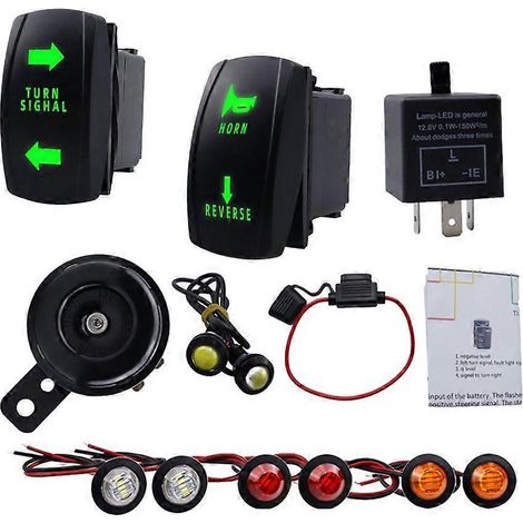 1. LED-Kit für ATV mit Scheinwerfer, Blinkern, Hupe und Lenkerblinkerrelais (1/4)