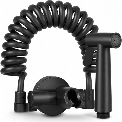 3-Piece Black Stainless Steel WC Shower Head for Toilet 21 x 15 cm (1/5)
