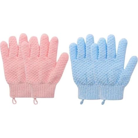 Gants De Gommage Pour Le Bain - Marque - Modèle - Exfoliant - Massage - Douche (1/4)