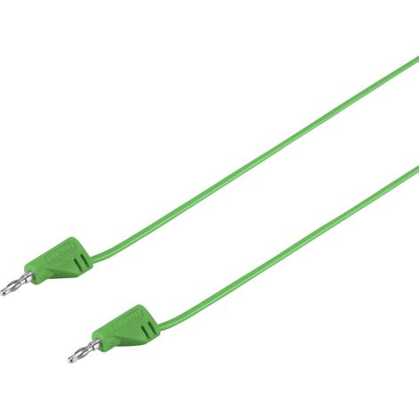 VOLTCRAFT MSB-200 Messleitung Lamellenstecker 2 mm Lamellenstecker 2 mm 30.00 cm Grün 1 St. (1/5)