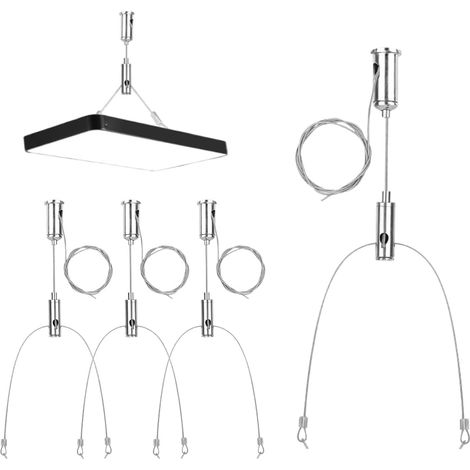 Pieces Stainless Steel Cable 1.5mm1m Adjustable Picture Hanging Wire Light Fixture Suspension Cable Maximum Load 20kg for Photo Frame Light Picture Rail Mirror Curtains