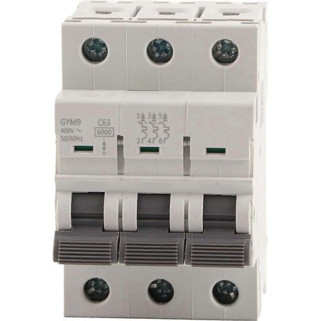 GYM9-C65 Leitungsschutzschalter 3-polig 230/400 V AC 50/60 Hz IP20 Fehlerstromschutzschalter