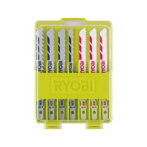 RYOBI Coffret de 10 lames pour scie sauteuse 102 mm bois - plastique - bimétal RAK10JSB (1/5)