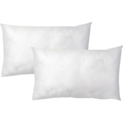 Coussins de Garnissage - Lot de 2 - Fibres Recyclées - Gonflant Optimal - Pour Canapé et Fauteuil - Blanc 50x30 cm