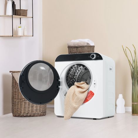 Séchoir linge acier inoxydable mural 3 kg réel 4,5 kg 830 4 programmes protection surchauffe couvercle plastique