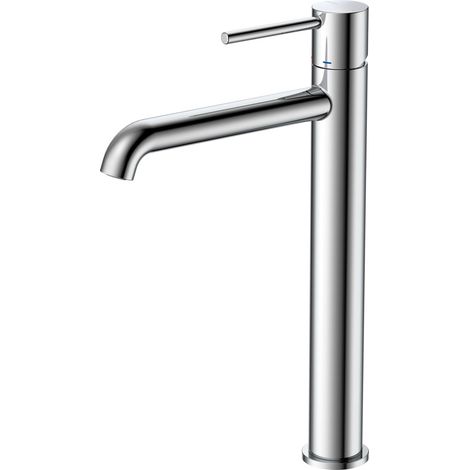 Robinet de lavabo sur pied - Corps en laiton chromé - Cartouche céramique 30 mm - Installation sur plan