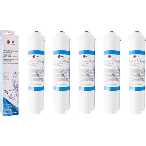 Lot de 5 filtres a eau d'origine pour refrigerateur, congelateur LG - 5231JA2010B